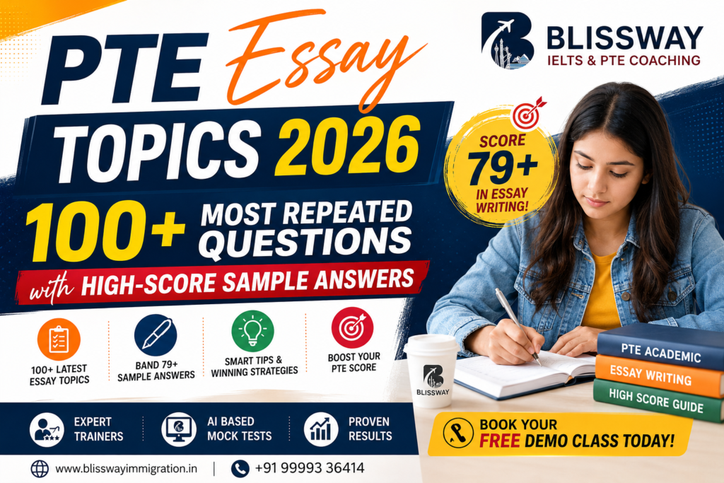 PTE Essay Topics 2026 – 100+ Most Repeated Questions with High-Score Sample Answers