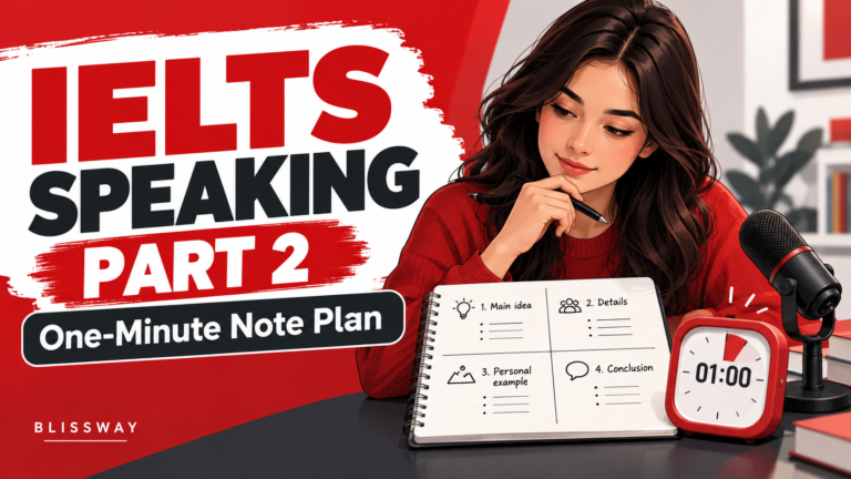 IELTS Speaking Part 2: One-Minute Note Plan with a Practice Example