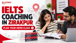 Illustrative IELTS coaching consultation: plan a demo class in Zirakpur with Blissway